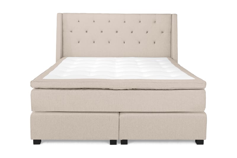 Komplett Sängpaket Langham 180x200 cm Beige - Beige - Kontinentalsäng - Dubbelsäng - Komplett sängpaket