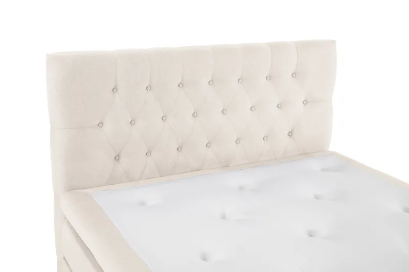 Komplett Sängpaket Lucky 120x200 Diamant Sänggavel Beige - Polyeter - Möbler - Säng - Enkelsäng