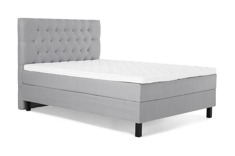 Komplett Sängpaket Lucky 120x200 Diamant Sänggavel Ljusgrå - Skum - Möbler - Säng - Enkelsäng