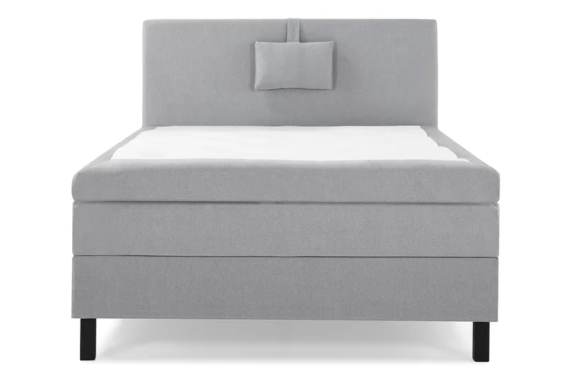 Komplett Sängpaket Lucky 120x200 Slät Sänggavel Mellangrå, Polyeter Nackkudde Liten