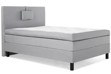 Komplett Sängpaket Lucky 120x200 Slät Sänggavel Mellangrå - Polyeter Nackkudde Liten - Möbler - Säng - Enkelsäng