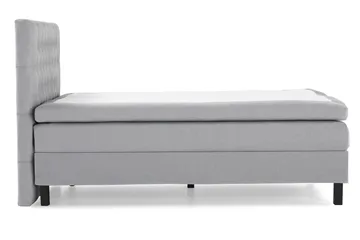 Komplett Sängpaket Lucky 140x200 Diamant Sänggavel Ljusgrå - Polyeter - Möbler - Säng - Kontinentalsäng