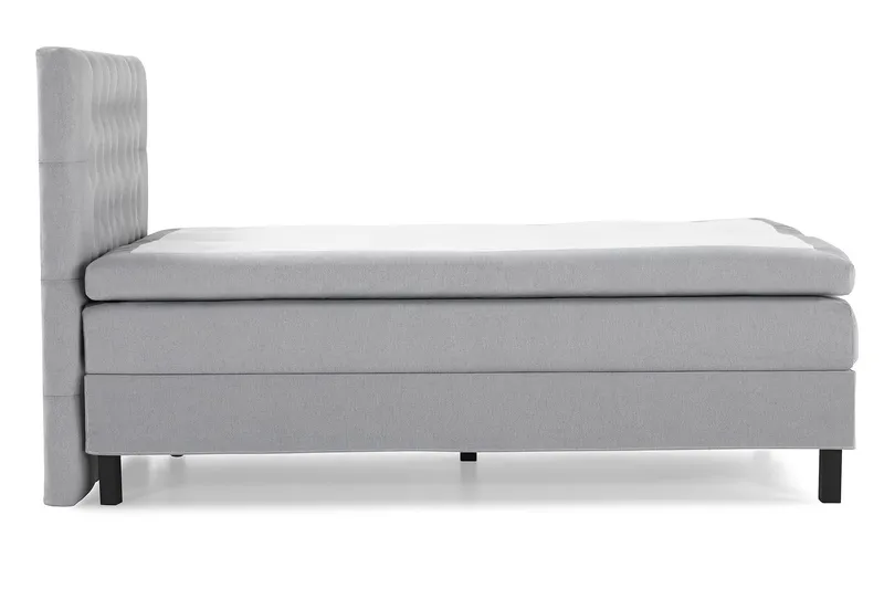 Komplett Sängpaket Lucky 140x200 Diamant Sänggavel Ljusgrå - Polyeter - Möbler - Säng - Kontinentalsäng