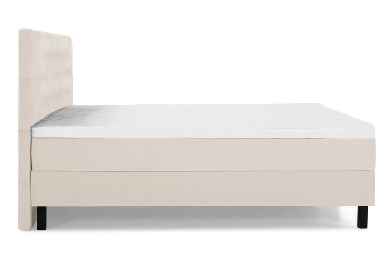 Komplett Sängpaket Lucky 160x200 Diamant Sänggavel Beige - Skum - Möbler - Säng - Kontinentalsäng