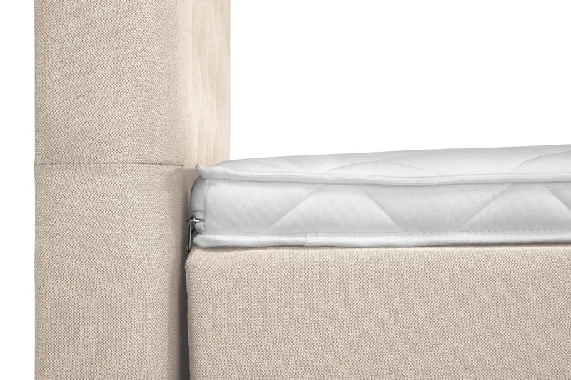 Komplett Sängpaket Lucky 160x200 Diamant Sänggavel Beige - Skum - Möbler - Säng - Kontinentalsäng