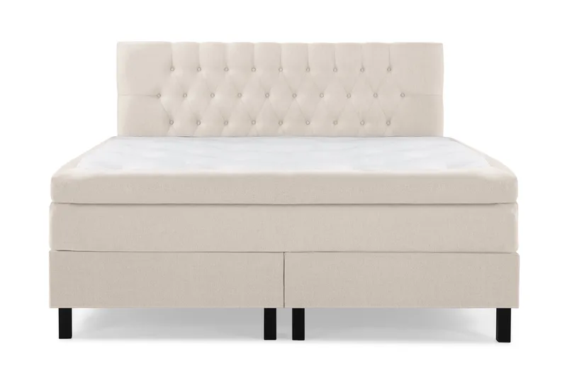 Komplett Sängpaket Lucky 160x200 Diamant Sänggavel Beige, Polyeter