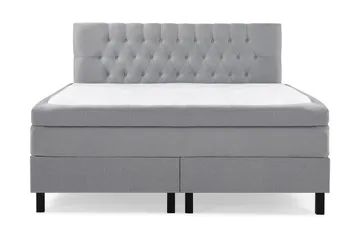 Komplett Sängpaket Lucky 160x200 Diamant Sänggavel Ljusgrå - Latex - Möbler - Säng - Kontinentalsäng