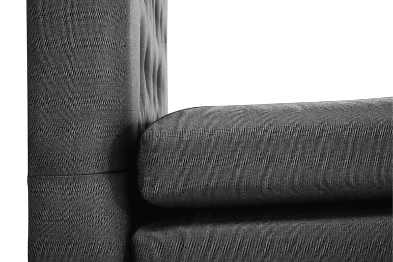 Komplett Sängpaket Lucky 160x200 Diamant Sänggavel Svart/Gr - Polyeter - Möbler - Säng - Kontinentalsäng