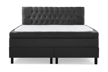 Komplett Sängpaket Lucky 160x200 Diamant Sänggavel Svart/Gr - Polyeter - Möbler - Säng - Kontinentalsäng
