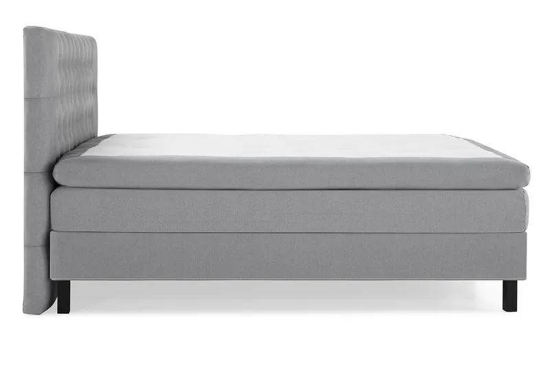 Komplett Sängpaket Lucky 180x200 Diamant Sänggavel Ljusgrå - Polyeter - Möbler - Säng - Kontinentalsäng