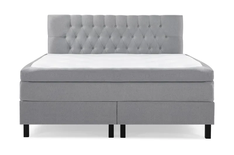 Komplett Sängpaket Lucky 180x200 Diamant Sänggavel Ljusgrå - Polyeter - Möbler - Säng - Kontinentalsäng