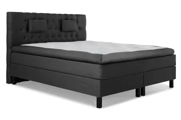 Komplett Sängpaket Lucky 180x200 Diamant Sänggavel Svart/Gr - Polyeter Nackkudde Liten - Möbler - Säng - Kontinentalsäng