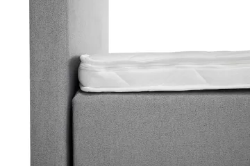 Komplett Sängpaket Lucky 180x200 Slät Sänggavel Ljusgrå - Skum Nackkudde Stor - Möbler - Säng - Kontinentalsäng