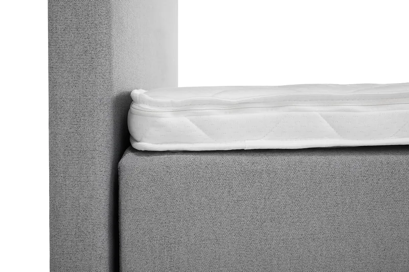 Komplett Sängpaket Lucky 180x200 Slät Sänggavel Ljusgrå - Skum Nackkudde Stor - Möbler - Säng - Kontinentalsäng