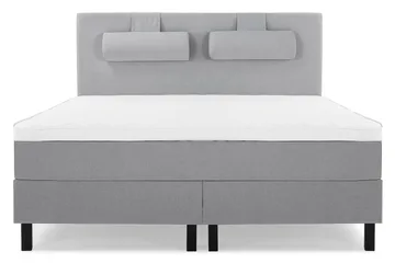 Komplett Sängpaket Lucky 180x200 Slät Sänggavel Ljusgrå - Skum Nackkudde Stor - Möbler - Säng - Kontinentalsäng