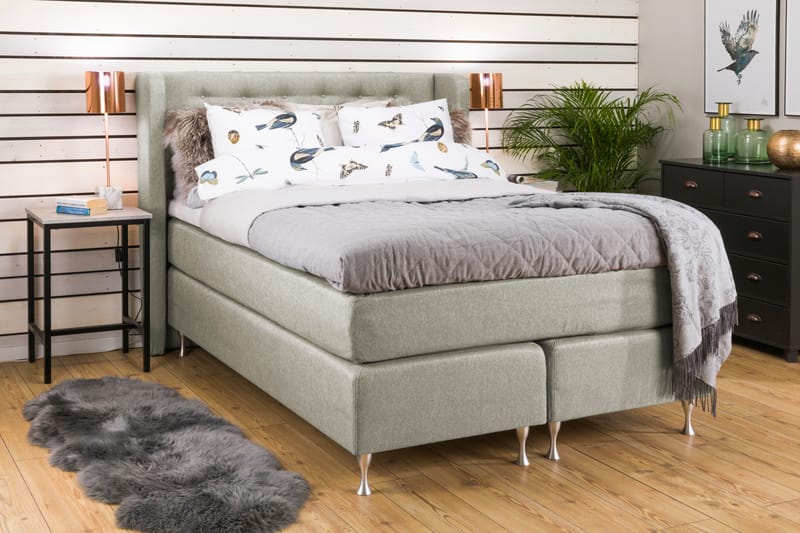 Komplett Sängpaket Mist 140x200 Beige - Grå|Beige - Möbler - Säng - Kontinentalsäng