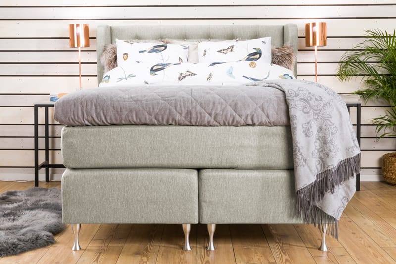 Komplett Sängpaket Mist 140x200 Beige - Grå|Beige - Möbler - Säng - Kontinentalsäng