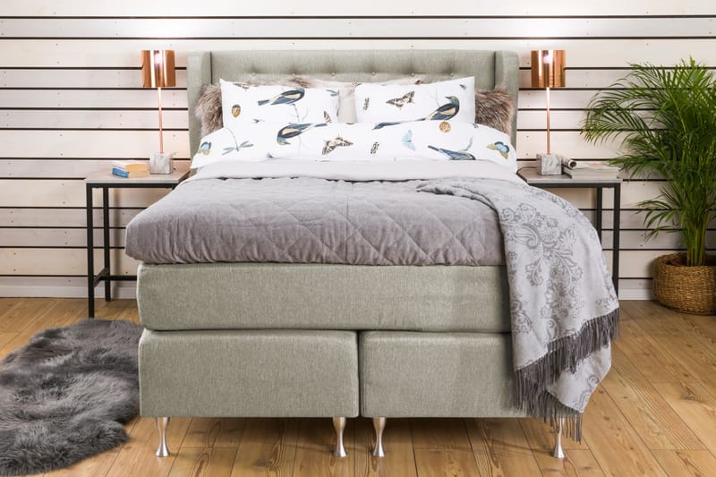 Komplett Sängpaket Mist 140x200 Beige - Grå|Beige - Möbler - Säng - Kontinentalsäng