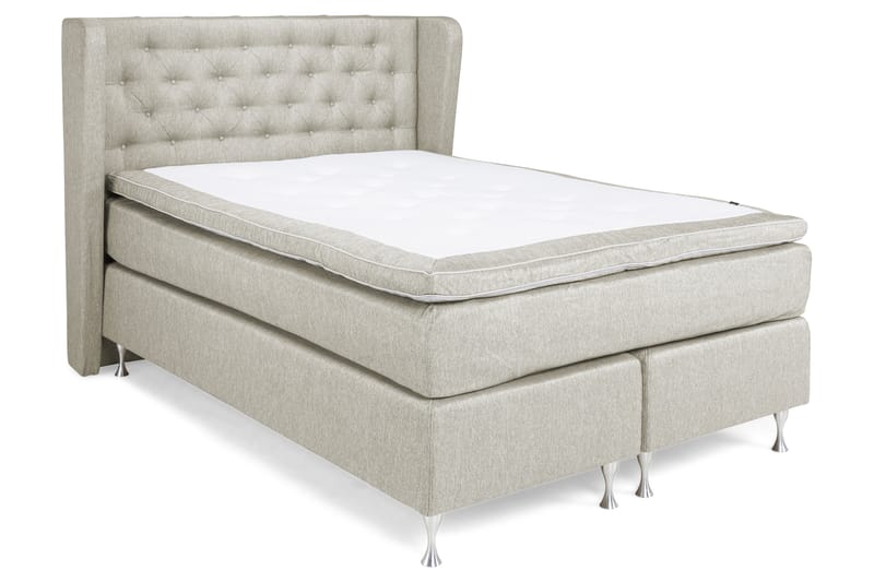 Komplett Sängpaket Mist 140x200 m/Sidor Beige/Vit - Grå|Beige - Möbler - Säng - Kontinentalsäng