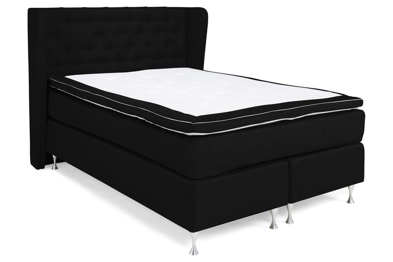 Komplett Sängpaket Mist 140x200 m/Sidor Svart/Vit - Svart - Möbler - Säng - Kontinentalsäng