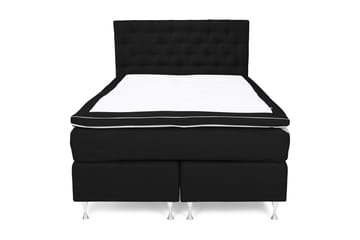 Komplett Sängpaket Mist 140x200 Svart/Vit - Svart - Möbler - Säng - Kontinentalsäng