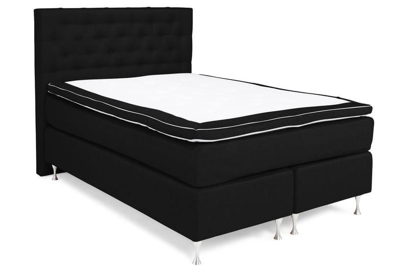 Komplett Sängpaket Mist 140x200 Svart/Vit - Svart - Möbler - Säng - Kontinentalsäng
