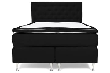Komplett Sängpaket Mist 140x200 Svart/Vit - Svart - Möbler - Säng - Kontinentalsäng