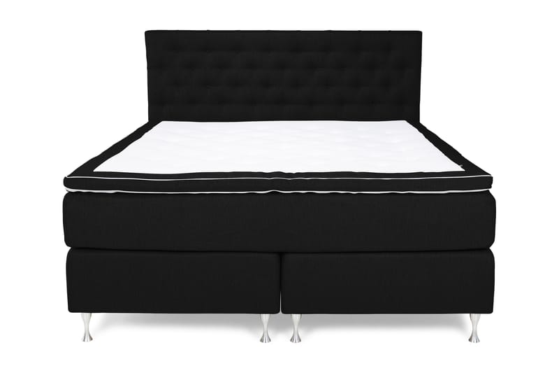 Komplett Sängpaket Mist 160x200 med Sidor Svart - Svart - Komplett sängpaket - Kontinentalsäng - Dubbelsäng