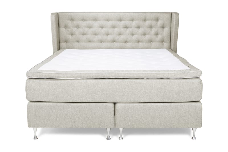 Komplett Sängpaket Mist 180x200 med Sidor Beige - Beige - Kontinentalsäng - Dubbelsäng - Komplett sängpaket