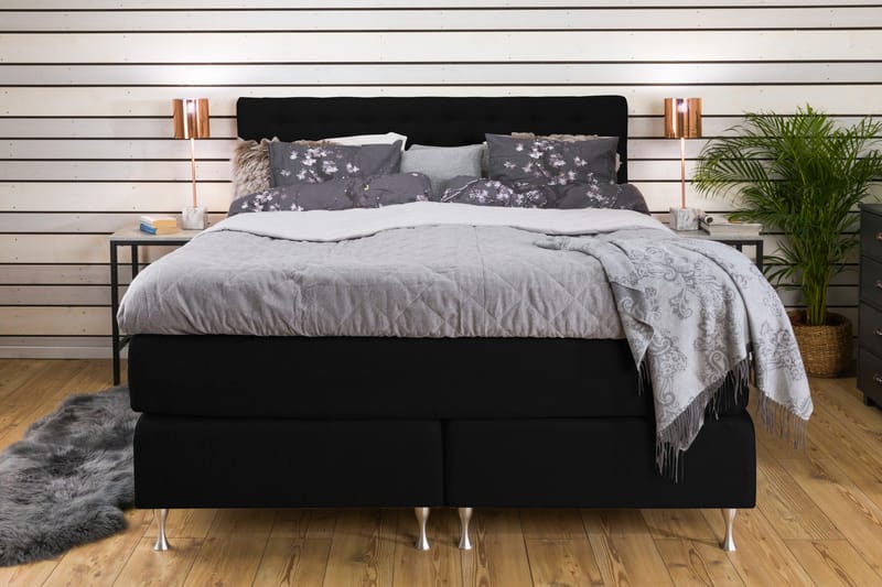 Komplett Sängpaket Mist 180x200 Svart - Svart - Möbler - Säng - Kontinentalsäng