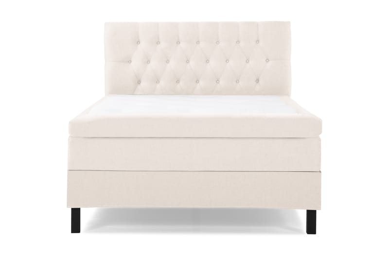Komplett Sängpaket Olivia 120x200 Diamant Sänggavel Beige - Polyeter - Möbler - Säng - Kontinentalsäng