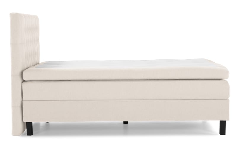 Komplett Sängpaket Olivia 120x200 Diamant Sänggavel Beige - Polyeter - Kontinentalsäng - Komplett sängpaket