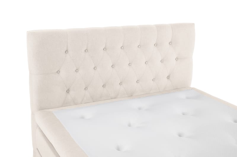 Komplett Sängpaket Olivia 120x200 Diamant Sänggavel Beige - Polyeter - Kontinentalsäng - Komplett sängpaket