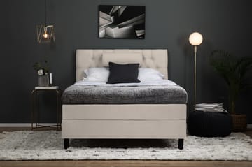 Komplett Sängpaket Olivia 120x200 Diamant Sänggavel Beige - Polyeter Nackkudde Stor - Möbler - Säng - Kontinentalsäng