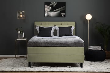 Komplett Sängpaket Olivia 120x200 Diamant Sänggavel Grön - Polyeter - Möbler - Säng - Kontinentalsäng