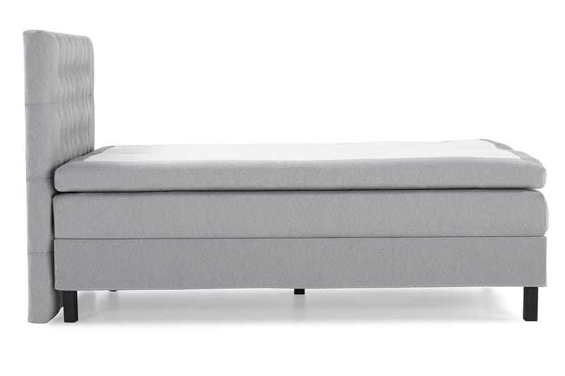 Komplett Sängpaket Olivia 120x200 Diamant Sänggavel Ljusgrå - Polyeter - Möbler - Säng - Kontinentalsäng