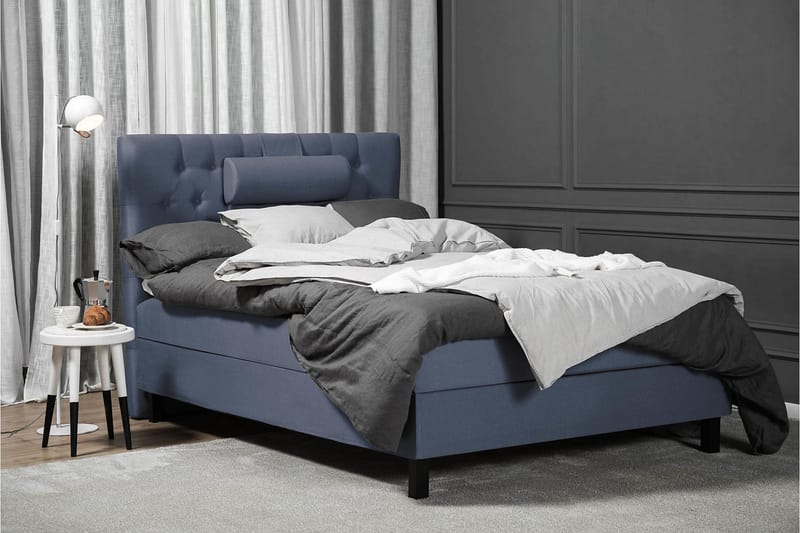 Komplett Sängpaket Olivia 120x200 Diamant Sänggavel Mörkblå - Latex Nackkudde Stor - Möbler - Säng - Kontinentalsäng
