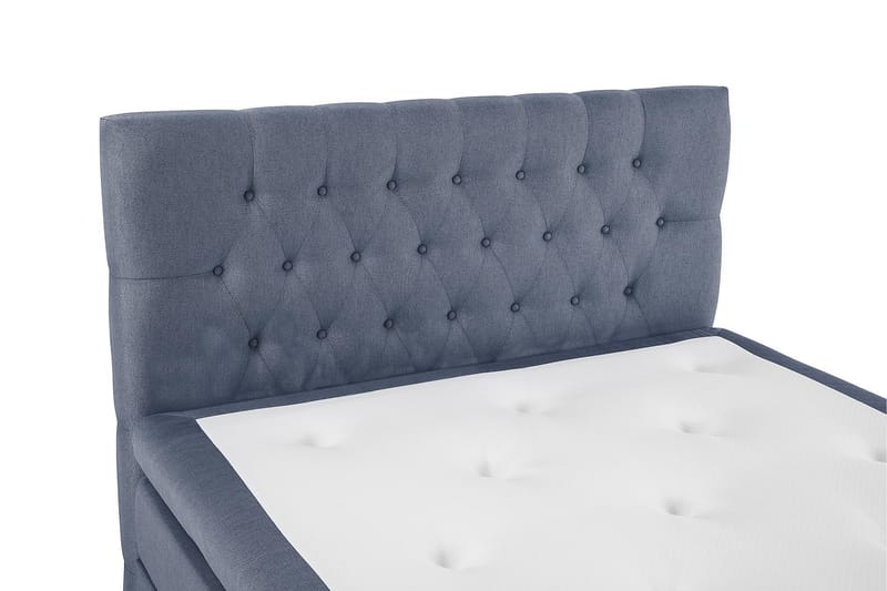Komplett Sängpaket Olivia 120x200 Diamant Sänggavel Mörkblå - Polyeter - Kontinentalsäng - Komplett sängpaket