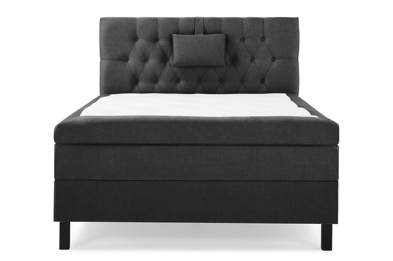 Komplett Sängpaket Olivia 120x200 Diamant Sänggavel Svart/Gr - Latex Nackkudde Liten - Möbler - Säng - Kontinentalsäng