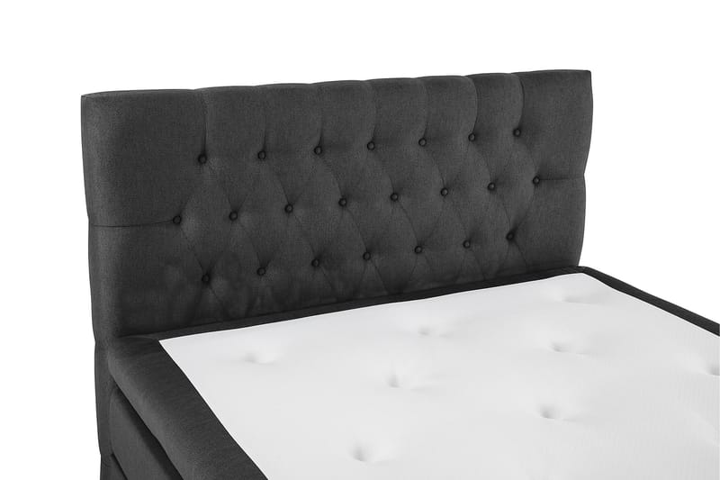 Komplett Sängpaket Olivia 120x200 Diamant Sänggavel Svart/Gr - Polyeter - Kontinentalsäng - Komplett sängpaket