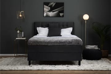 Komplett Sängpaket Olivia 120x200 Diamant Sänggavel Svart/Gr - Polyeter Nackkudde Liten - Möbler - Säng - Kontinentalsäng
