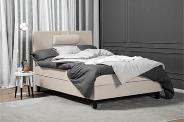 Komplett Sängpaket Olivia 120x200 Slät Sänggavel Beige - Memory Nackkudde Stor - Möbler - Säng - Kontinentalsäng