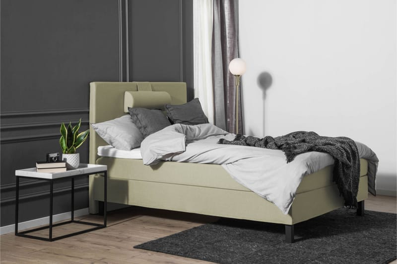 Komplett Sängpaket Olivia 120x200 Slät Sänggavel Grön - Polyeter Nackkudde Stor - Möbler - Säng - Kontinentalsäng