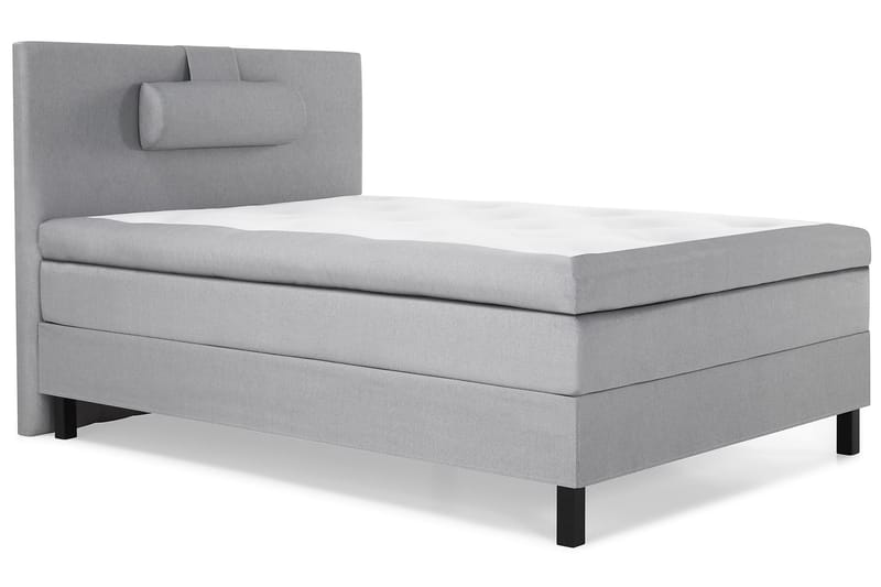 Komplett Sängpaket Olivia 120x200 Slät Sänggavel Ljusgrå - Latex Nackkudde Stor - Möbler - Säng - Kontinentalsäng
