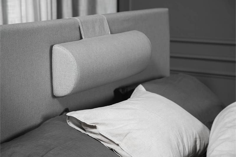 Komplett Sängpaket Olivia 120x200 Slät Sänggavel Ljusgrå - Skum Nackkudde Stor - Möbler - Säng - Kontinentalsäng