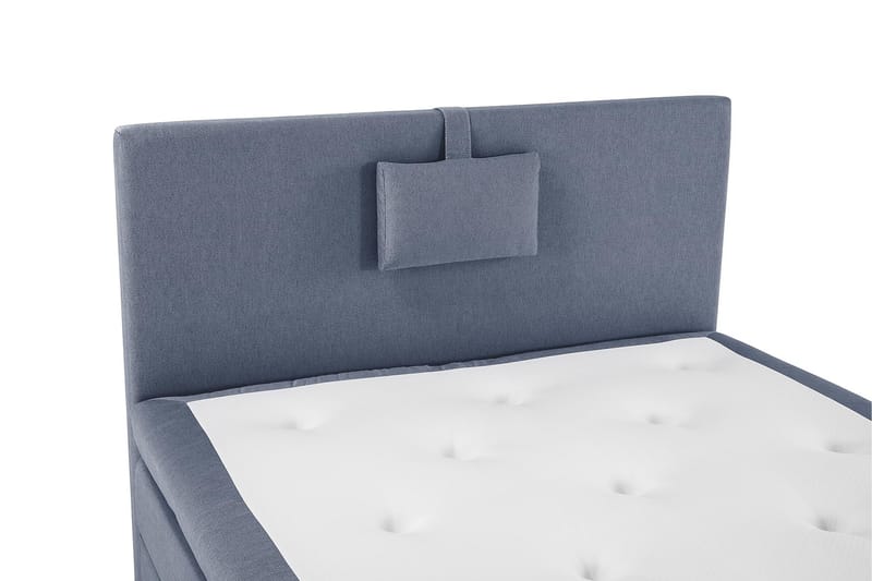Komplett Sängpaket Olivia 120x200 Slät Sänggavel Mörkblå - Latex Nackkudde Liten - Kontinentalsäng - Komplett sängpaket