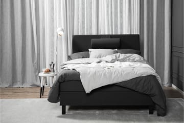 Komplett Sängpaket Olivia 120x200 Slät Sänggavel Svart/Grå - Latex Nackkudde Stor - Möbler - Säng - Kontinentalsäng