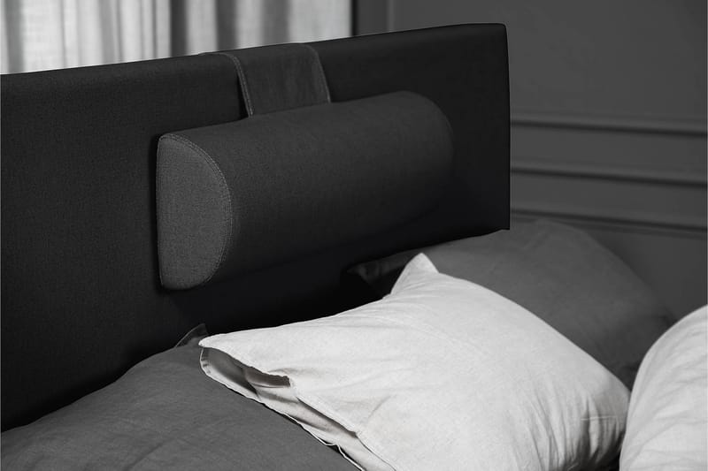 Komplett Sängpaket Olivia 120x200 Slät Sänggavel Svart/Grå - Skum Nackkudde Stor - Möbler - Säng - Kontinentalsäng