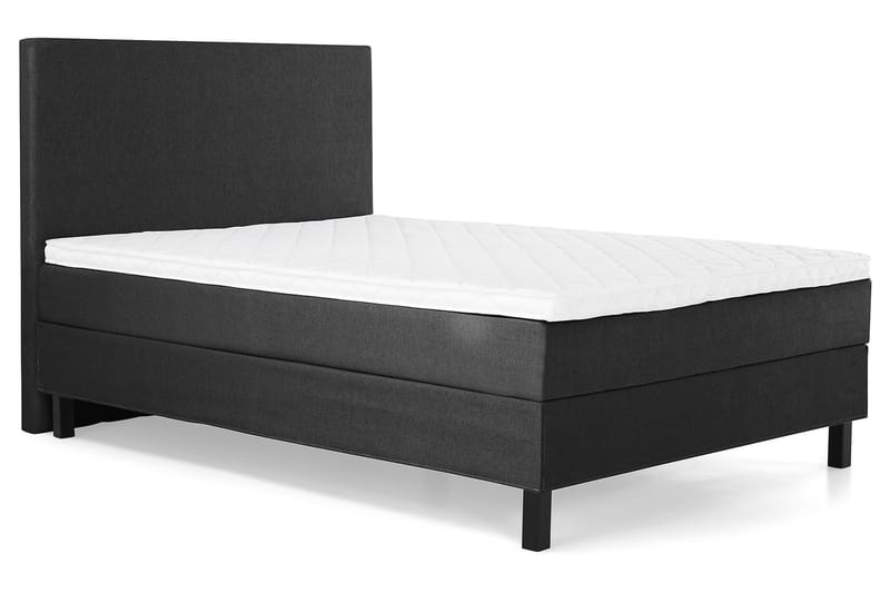Komplett Sängpaket Olivia 120x200 Slät Sänggavel Svart/Grå - Skum - Möbler - Säng - Kontinentalsäng