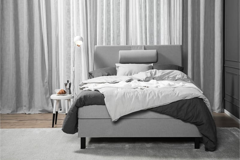 Komplett Sängpaket Olivia 120x200 Polyeter Slät - Grå - Möbler - Säng - Kontinentalsäng